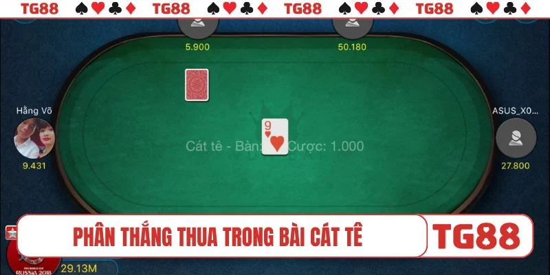 Phân thắng thua trong bài cát tê