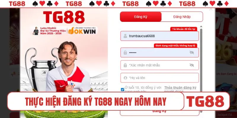Thực hiện đăng ký TG88 ngay hôm nay để chơi game